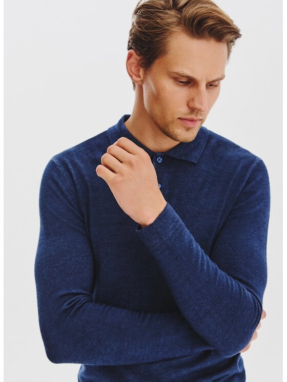 Pako Lorente Pako Lorente Sweter P25WP-2X-022 Granatowy Classic Fit