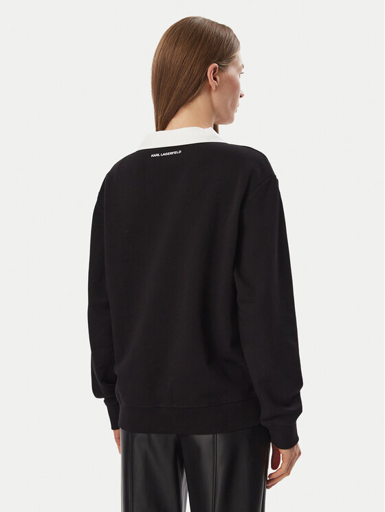 KARL LAGERFELD KARL LAGERFELD Світшот B4W20062 Чорний Regular Fit