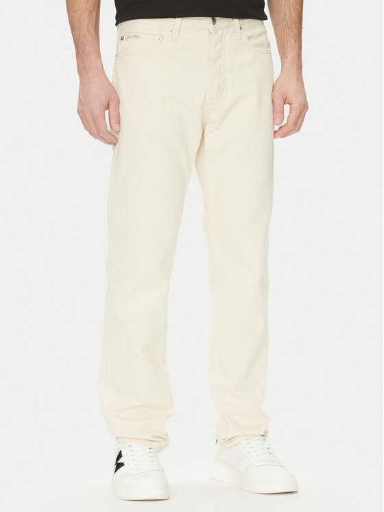 Calvin Klein Jeans Calvin Klein Jeans Džinsai J30J327539 Balta Straight Fit