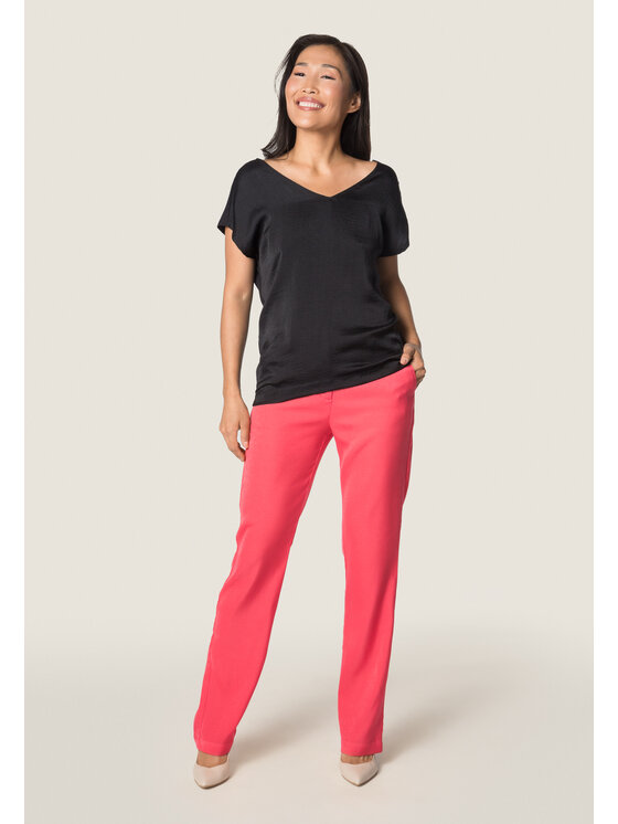 QUIOSQUE QUIOSQUE Spodnie damskie 3SF003 Koralowy Regular Fit