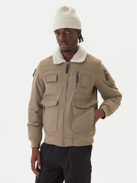 Aeronautica Militare Aeronautica Militare Bomber jakna 252AB3024UCT03151 Khaki Regular Fit