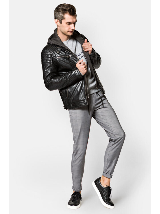 Lancerto Lancerto Kurtka skórzana Lorette KU068222000002 Czarny Regular Fit
