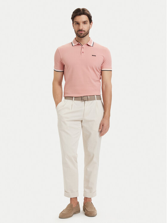 BOSS BOSS Polo Paddy 50469055 Gaiši rozā Regular Fit