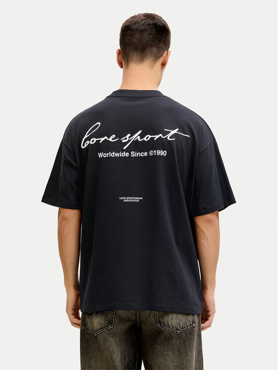 Jack & Jones T-Shirt Dust 12292982 Czarny Loose Fit