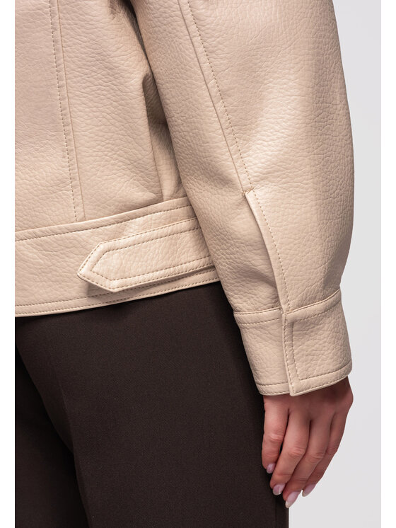 Ombre Ombre Kurtka przejściowa OW-JAFL-0104 Beżowy Oversize