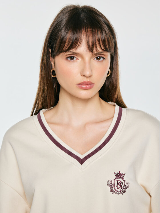 BIG STAR BIG STAR Bluza GABRIA Kremowy Basic Fit