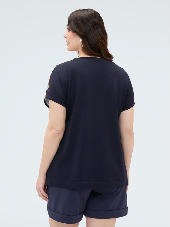 Fiorella Rubino Fiorella Rubino T-Shirt M256L008536N0Z4 Niebieski Regular Fit