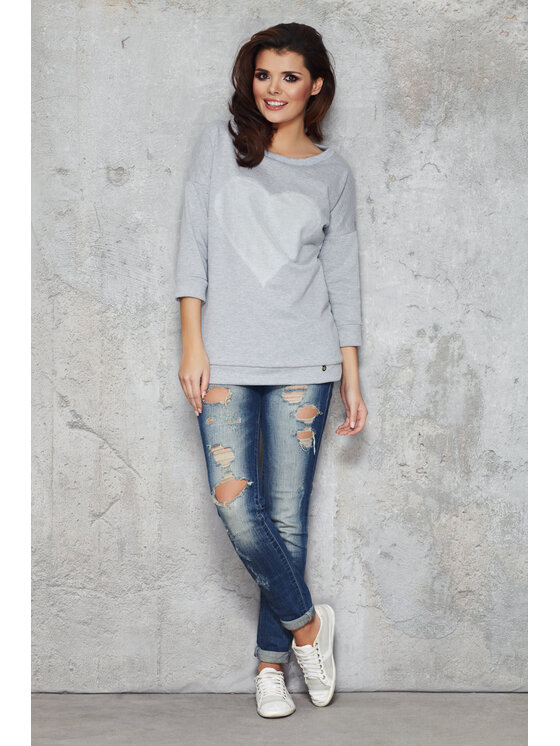 Infinite You Infinite You Felpa M050 Grigio Basic Fit