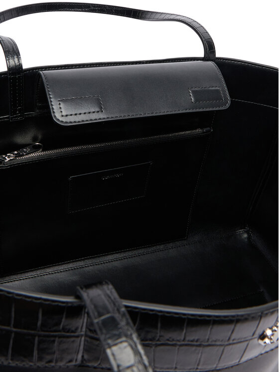 Calvin Klein Calvin Klein Kabelka Ck Croc Snap Large Tote LV04F3904G Černá