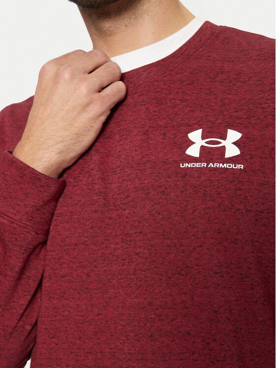 Under Armour Under Armour Majica dugih rukava Ua Rival Terry 1370404 Tamnocrvena Relaxed Fit