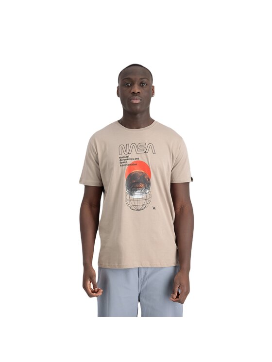 Alpha Industries Alpha Industries T-Shirt AI.146510-679-L Beżowy Regular Fit