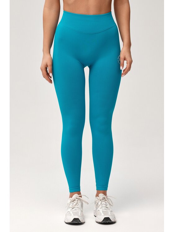 ROUGH RADICAL ROUGH RADICAL Legginsy SEAMLESS GLOW LONG Turkusowy Slim Fit