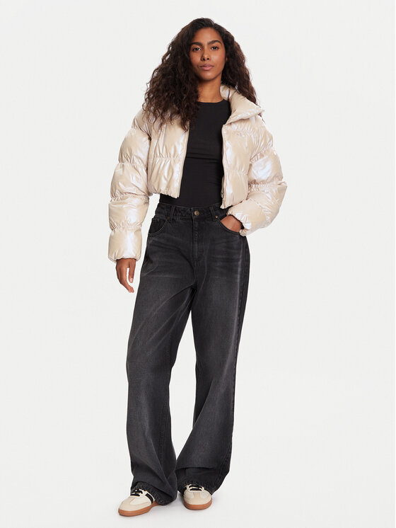 adidas adidas Žieminė striukė Essentials Glossy 2-In-1 JX2985 Smėlio Loose Fit