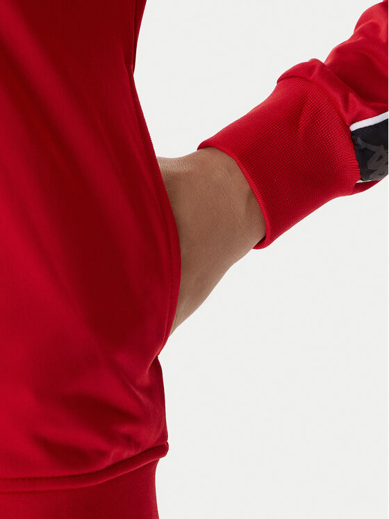 Kappa Kappa Felpa 301PSC0 Rosso Slim Fit