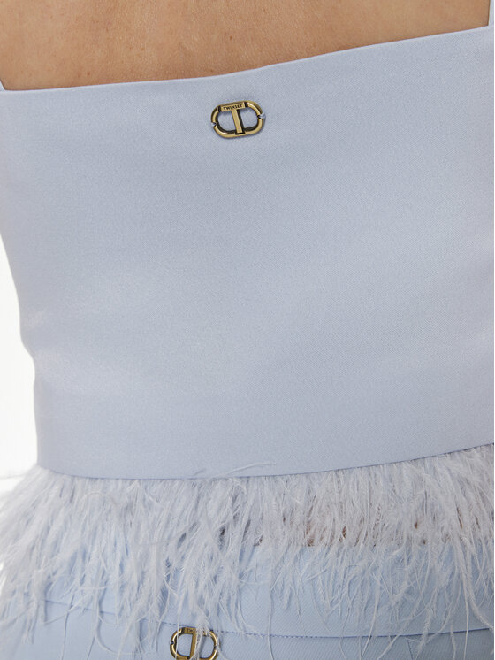 TWINSET TWINSET Top 241TP2371 Błękitny Regular Fit