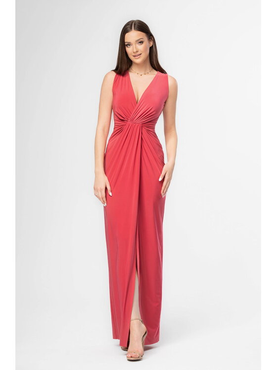 Aurora Aurora Vestito Bocca Corallo Feminine Fit