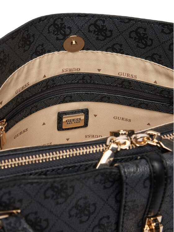 Guess Guess Ročna torba Yvonne Logo HWSG23 78220 Temno siva