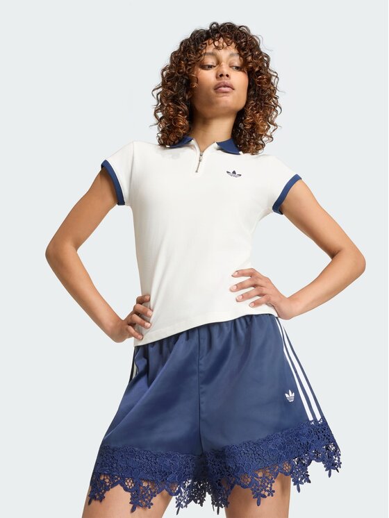 adidas adidas Szorty sportowe SATIN LACE Niebieski jasny Loose Fit