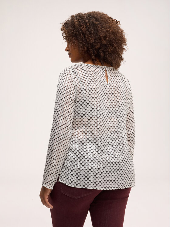 Fiorella Rubino Fiorella Rubino Bluzka 2147T002534N0S1 Biały Regular Fit