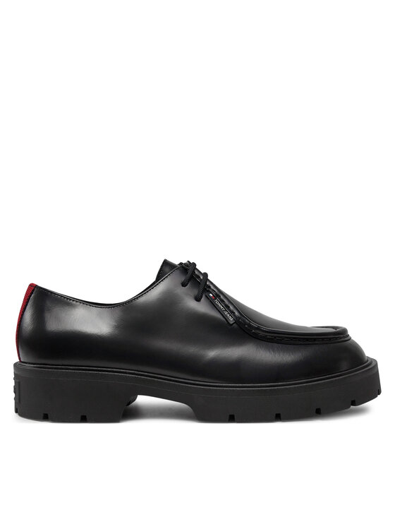 Tommy Jeans Īsi apavi Tjm Smart Derby Shoe EM0EM01418 Melns