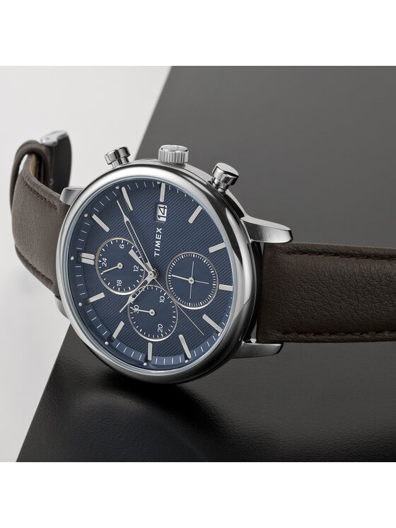 Timex Timex Zegarek TW2W76200 Brązowy