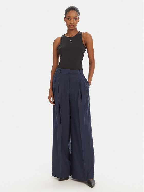 HUGO HUGO Spodnie materiałowe Harenau 50542606 Granatowy Relaxed Fit