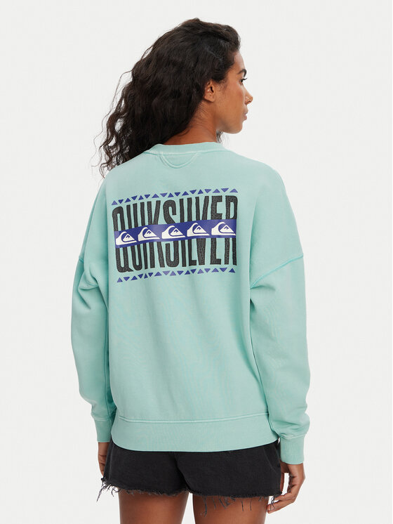 Quiksilver Quiksilver Mikina EQWFT03179 Tyrkysová Oversize
