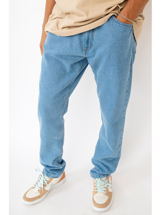 Kamuflage Kamuflage Jeansy Mid-Slim Niebieski Baggy Fit