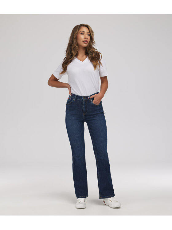 Lee Cooper Lee Cooper Jeansy JEANS D BECCA 3200 DARK USED Niebieski Bootcut Fit