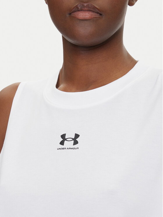 Under Armour Under Armour Tehnička majica Rival Muscle 1383659 Bijela Regular Fit