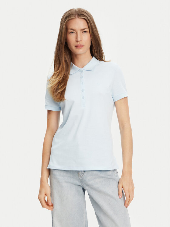 United Colors Of Benetton United Colors Of Benetton Polokošile 3TQJD300W Světle modrá Slim Fit