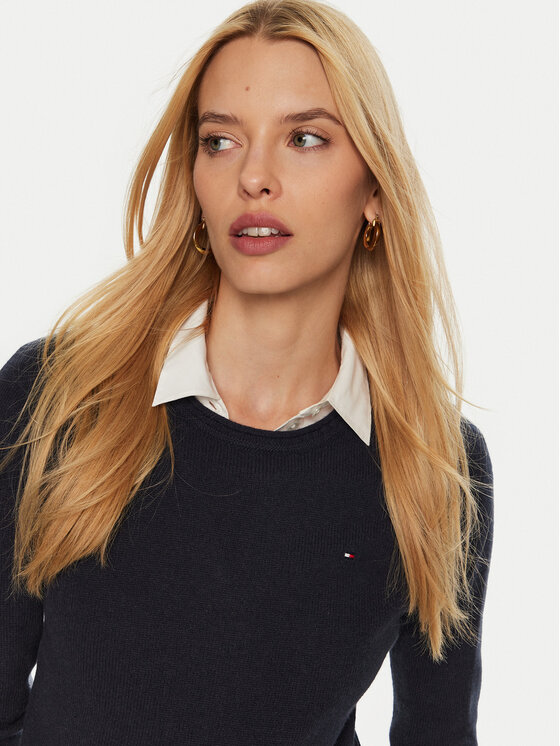 Tommy Hilfiger Tommy Hilfiger Svetr WW0WW44161 Tmavomodrá Regular Fit