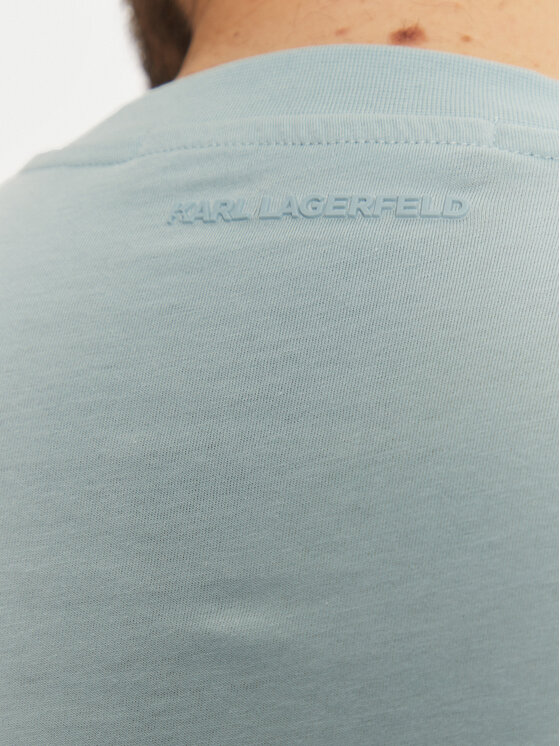 KARL LAGERFELD KARL LAGERFELD Tricou 755710 551224 Albastru celest Regular Fit