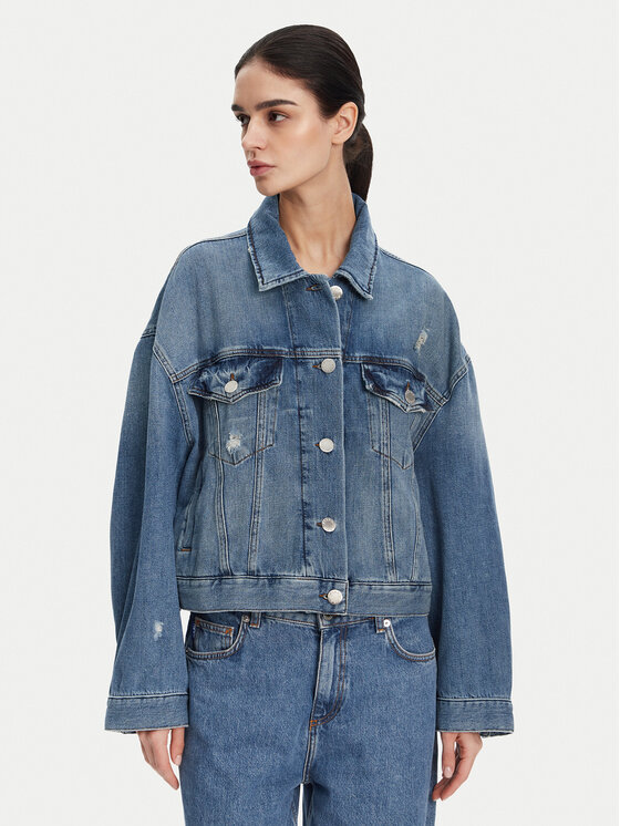 PINKO PINKO Jeansová bunda Gaborone 104644 Modrá Regular Fit