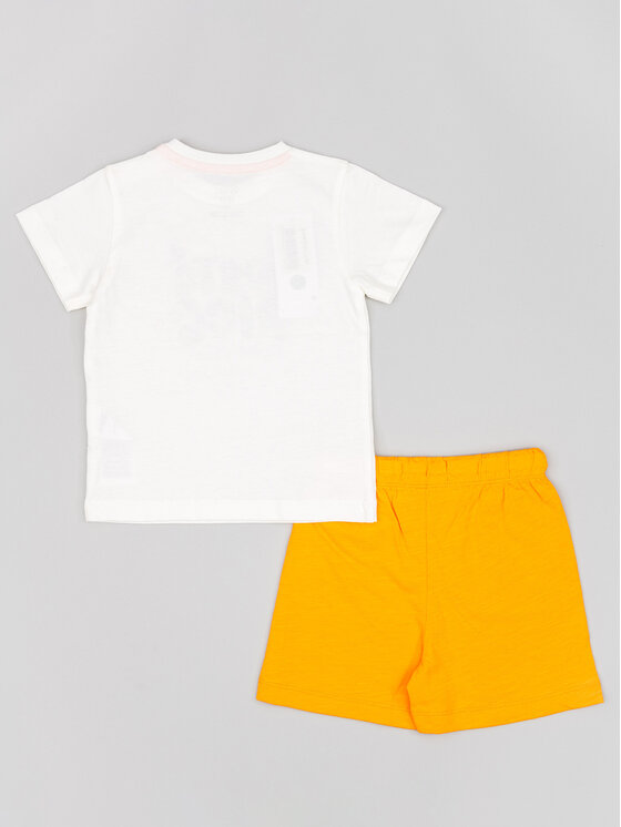 Zippy Zippy T-krekla un šortu komplekts ZBBAP0602 23004 Oranžs Regular Fit
