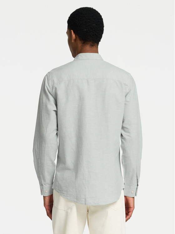 Selected Homme Selected Homme Koszula 16078867 Zielony Slim Fit