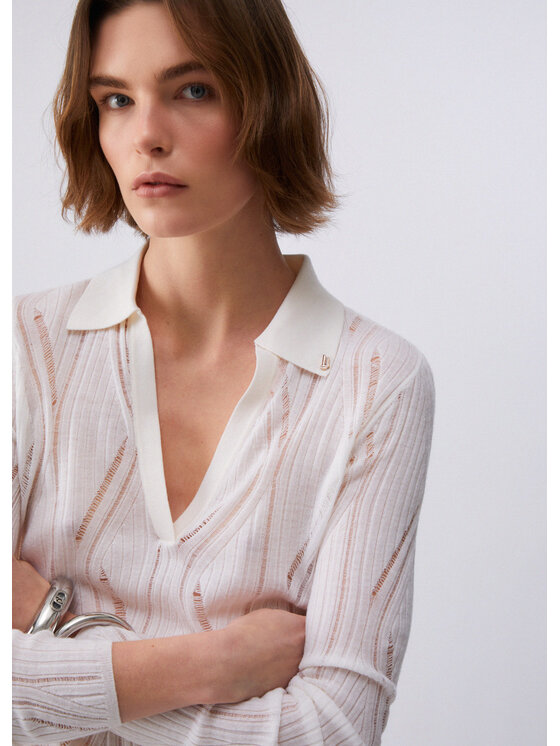 Liu Jo Liu Jo Maglione CA6062MA77QP9581 Bianco Regular Fit