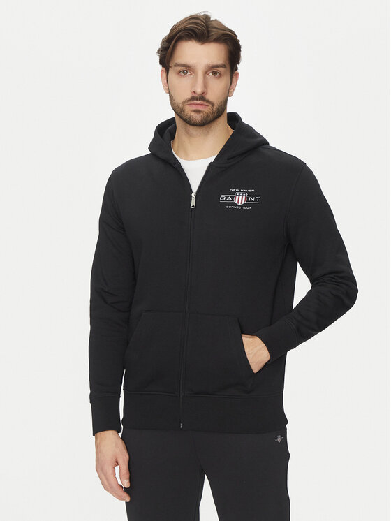Gant Mikina Graphic 2044015 Čierna Regular Fit