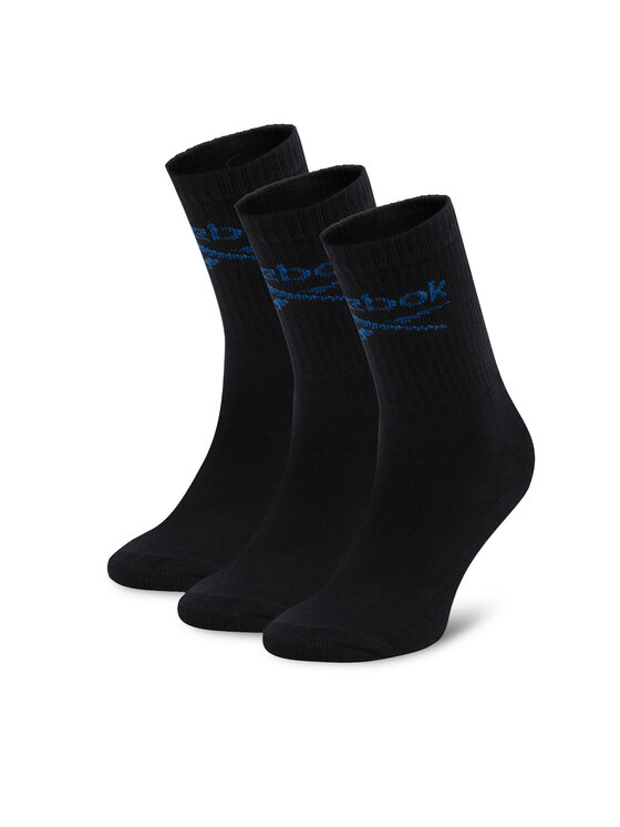 Reebok Súprava 3 párov vysokých ponožiek unisex R0258-SS24 (3-pack) Čierna