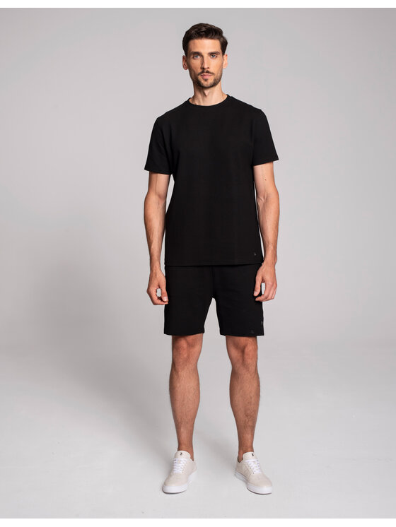 Borgio Borgio T-Shirt valleve_tshirt Czarny Classic Fit