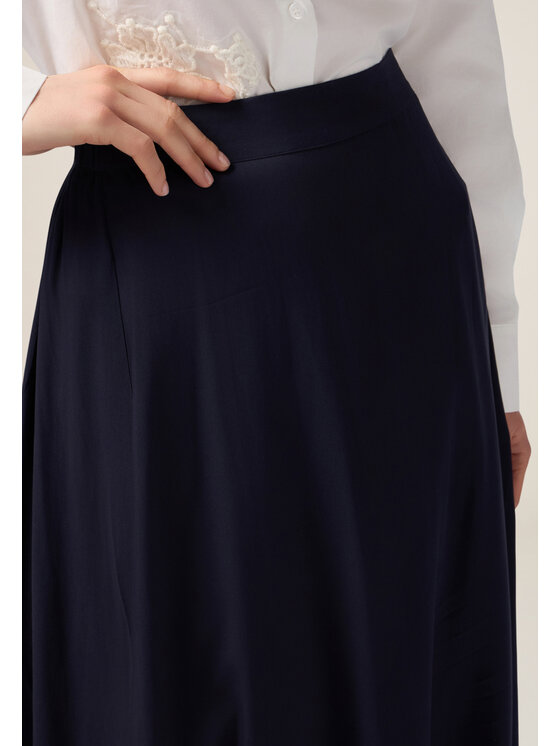 Oltre Oltre Spódnica midi 1156J000274N024 Niebieski A-Line Fit