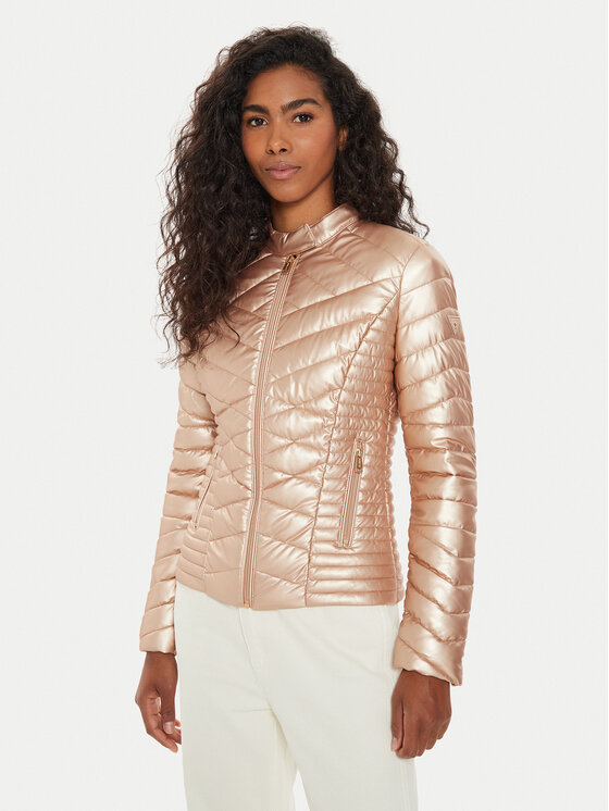 Guess Guess Demisezoninė striukė New Vona W4YL06 KCBV0 Rožinė Regular Fit