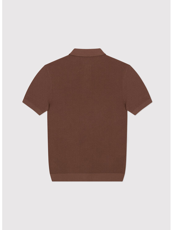 Pako Lorente Pako Lorente Polo P26WF-TX-003 Brązowy Regular Fit