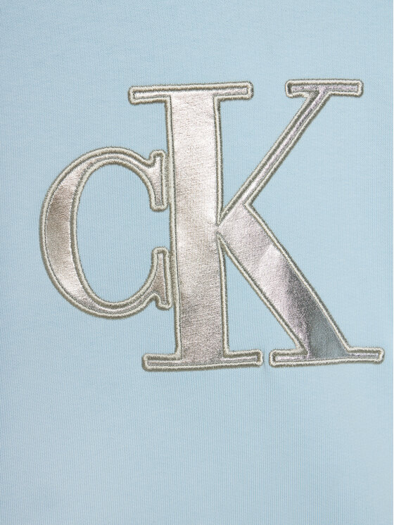 Calvin Klein Jeans Calvin Klein Jeans Bluza Metallic Monogram IG0IG02298 Niebieski Regular Fit