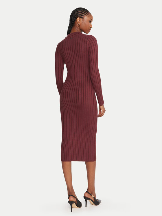 Guess Guess Трикотажна сукня W5BK60 Z2YJ2 Коричневий Slim Fit