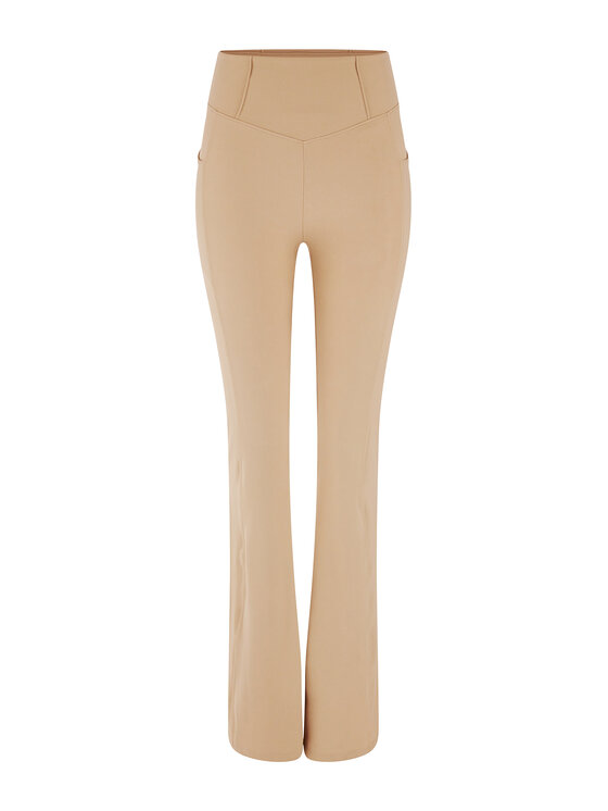 Guess Guess Штани з тканини Brigit V3GB03 MC04Z Бежевий Slim Fit