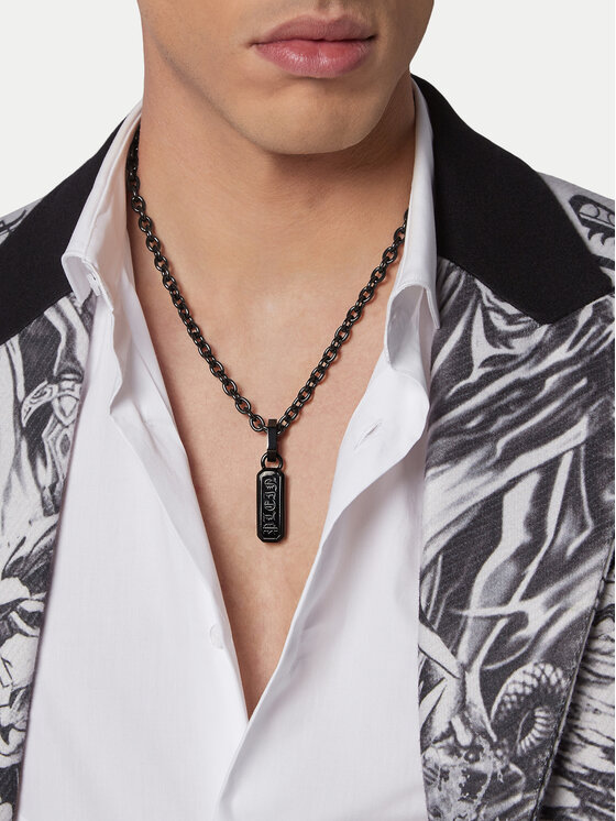 PHILIPP PLEIN PHILIPP PLEIN Collana Gothic Tag PJTEA09NU Argento