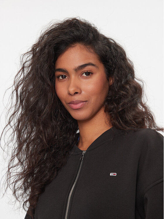 Tommy Jeans Tommy Jeans Sweatshirt Tjw Zip Thru Bomber DW0DW17957 Schwarz Regular Fit