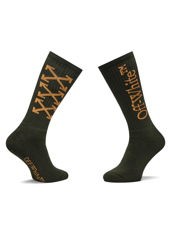Off-White Off-White Високі чоловічі шкарпетки OMRA075S23KNI0015620 Зелений