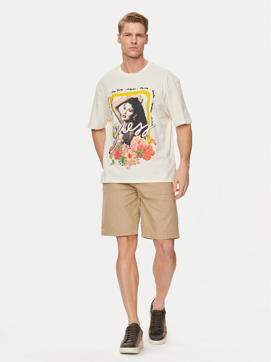 Guess Guess Футболка M4GI12 K9RM1 Бежевий Regular Fit